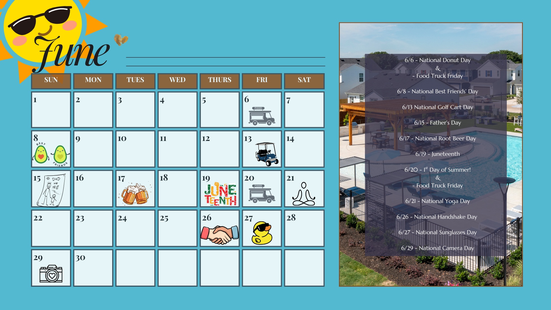 June Event Calendar