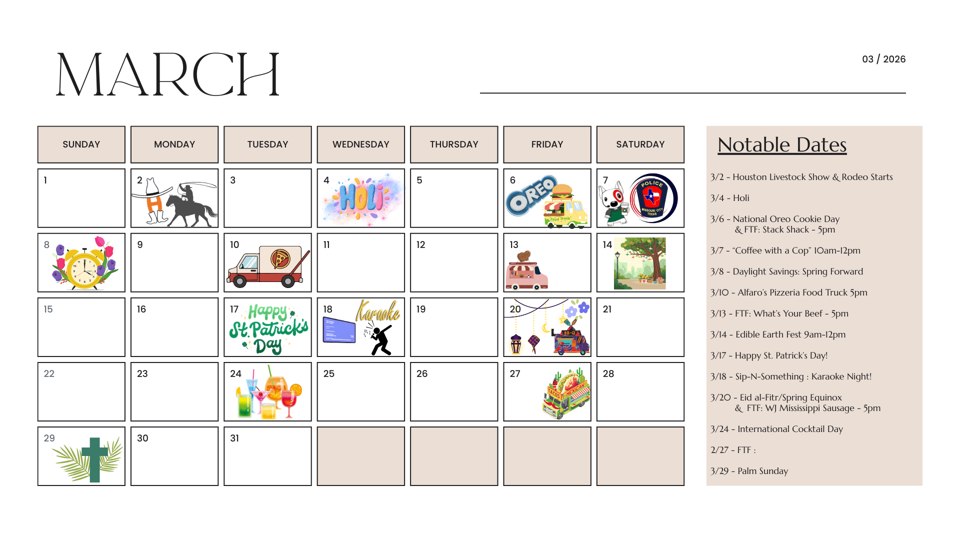 February Event Calendar