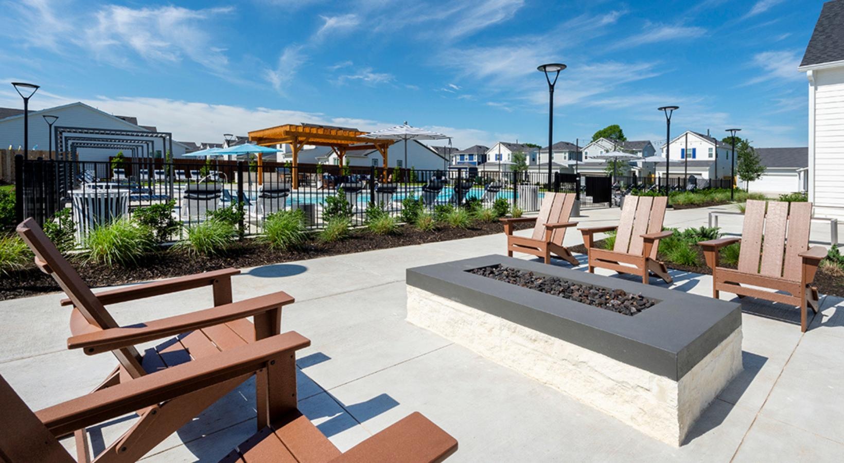 Find your perfect fit at Inspire Missouri City a patio with chairs and tables