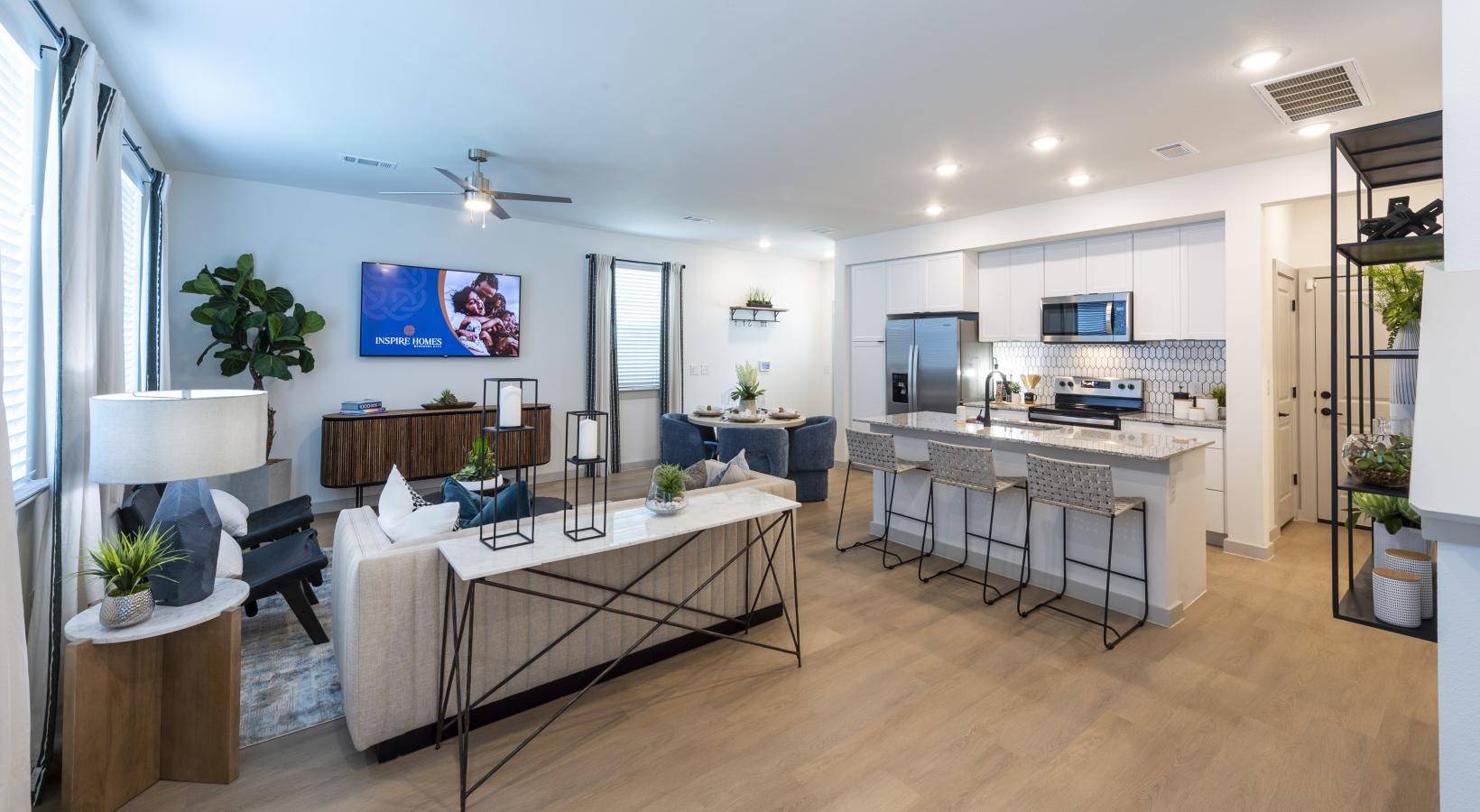 The essence of exceptional living a large room with a table and chairs